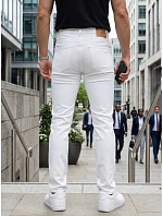 Jeansy męskie slim fit ecru model 22214353 - FashionStreet