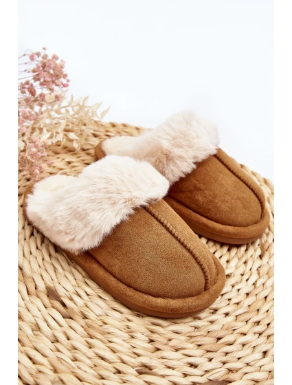 Dětské pantofle s kožešinou Camel model 21642930 - Boto