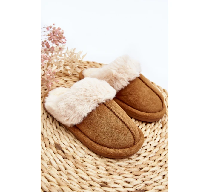 Dětské pantofle s kožešinou Camel model 21642930 - Boto