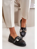 Damskie Mokasyny Z Kokardą S.Barski HY42-331 Czarne