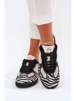 Sneakersy Damskie Daniel Lopez Just Dare SS2D4015 Zebra Beżowe