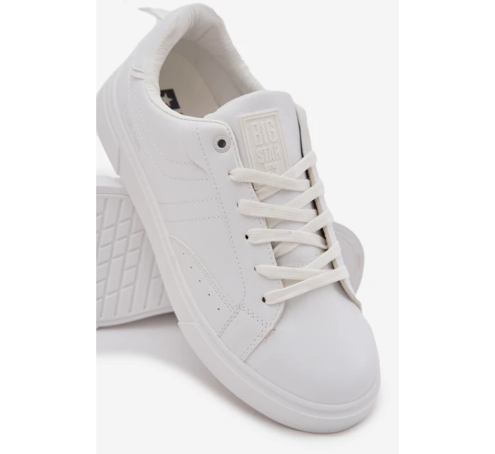 Trampki Sneakersy Męskie Z Eko Skóry Big Star OO174118 Białe