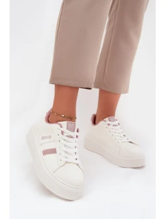Sneakersy Damskie Na Platformie Big Star SS274346 Białe
