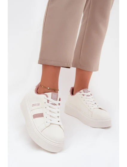 Sneakersy Damskie Na Platformie Big Star SS274346 Białe