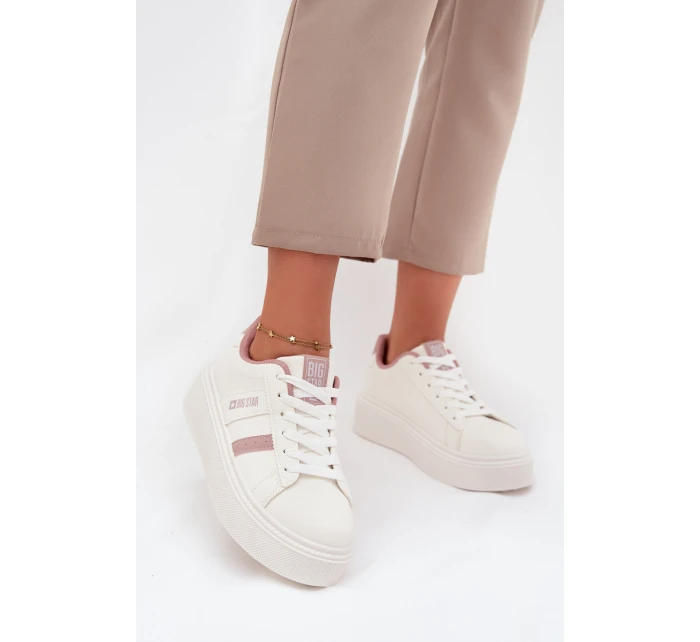 Sneakersy Damskie Na Platformie Big Star SS274346 Białe