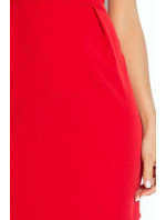 Dámské společenské šaty model 15042398 bez rukávů krátké červené Červená - numoco