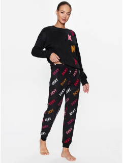Dámske pyžamo YI2822686F čierne so vzorom - DKNY
