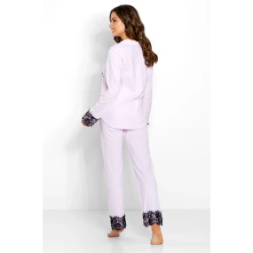 Dámske pyžamo Anastasia Light Pink with Black - Momenti Per Me