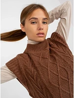 Dámska vesta D90027W90785B2 hnedá - FPrice