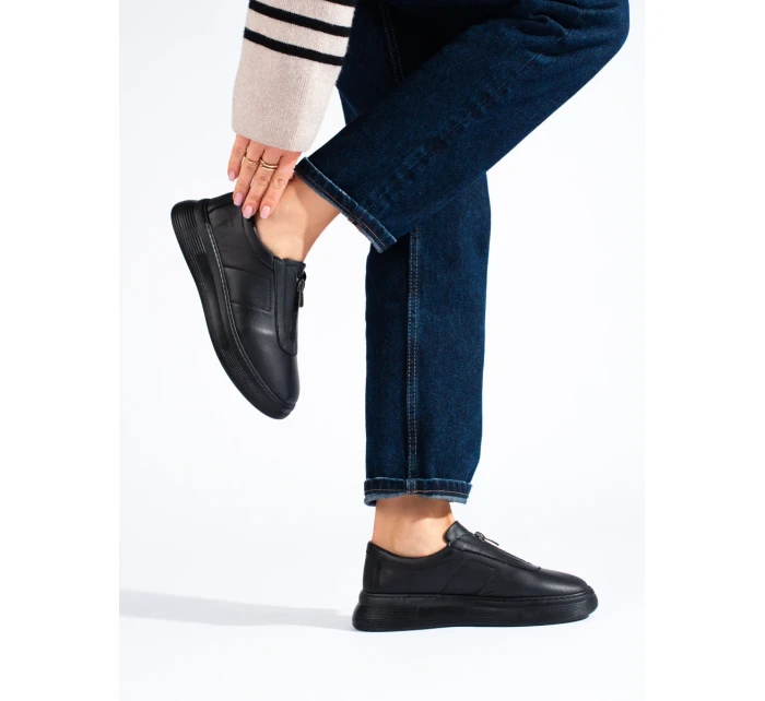 Krásné polobotky černé dámské bez podpatku Krásné polobotky černé dámské bez podpatku