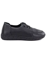 Pohodlné černé dámské kožené polobotky Jezzi model 22355132 Pohodlné černé dámské kožené polobotky Jezzi model 22355132