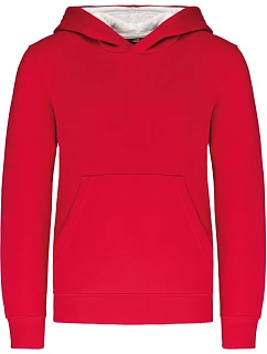 K 453 Dětská kontrastní mikina s kapucí model 22509476 red/white - Kariban