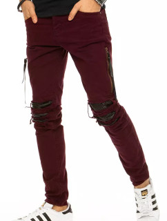 Pánske bordové džínsové nohavice UX2933