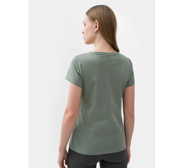 Dámske tričko z organickej bavlny 4FSS23TTSHF273-42S zelené - 4F