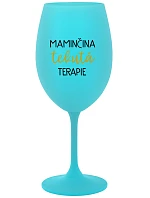 MAMA FLUID THERAPY - tyrkysový pohár na víno 350 ml