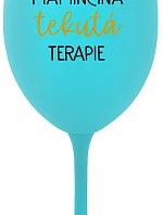 MAMA FLUID THERAPY - tyrkysový pohár na víno 350 ml