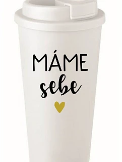 MÁME SEBE - bílý termohrnek 475 ml