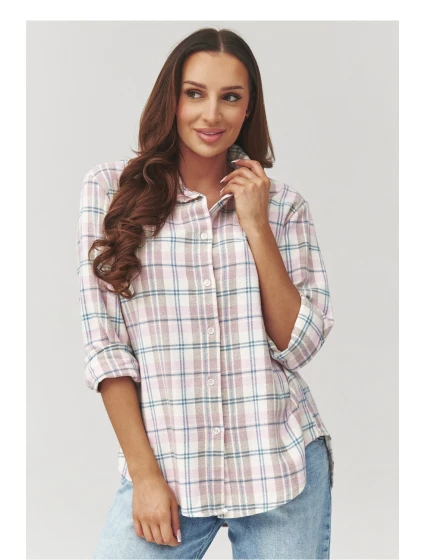 Košeľa s dlhým rukávom model 223232 Makadamia