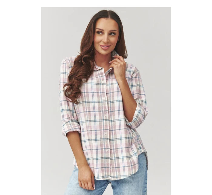 Košeľa s dlhým rukávom model 223232 Makadamia