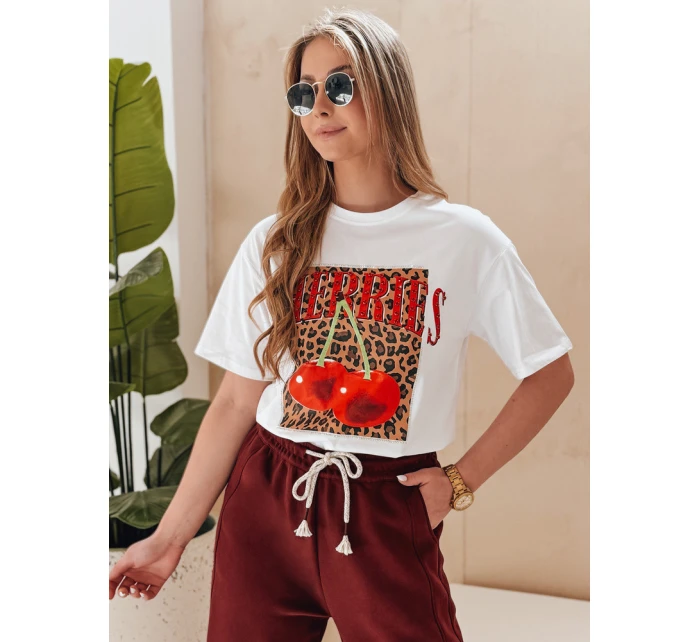 Dámské tričko oversize s  bílé Dstreet model 21988872 - FashionStreet
