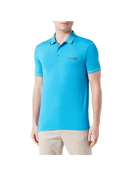 Pánská polokošile Paul Pro slim fit tyrkysové barvy model 21350303 - Boss