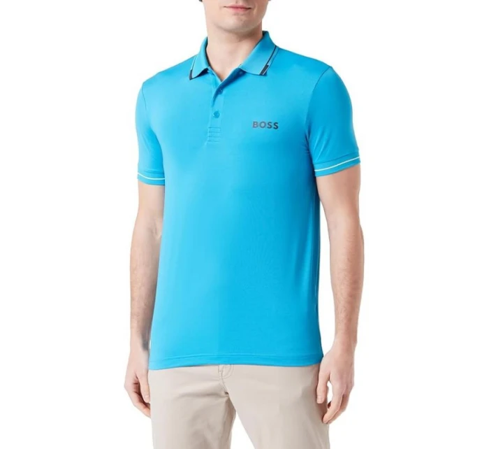 Pánská polokošile Paul Pro slim fit tyrkysové barvy model 21350303 - Boss Pánská polokošile Paul Pro slim fit tyrkysové barvy model 21350303 - Boss