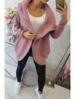 Krátka mikina na zips tmavoružová