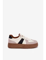 Dámské tenisky na platformě béžové model 21702556 - Boto Dámské tenisky na platformě béžové model 21702556 - Boto