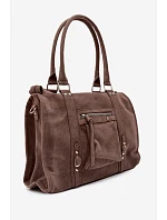 Velká taška z imitace semiše Taupe model 22220945 - Flora&Co Velká taška z imitace semiše Taupe model 22220945 - Flora&Co