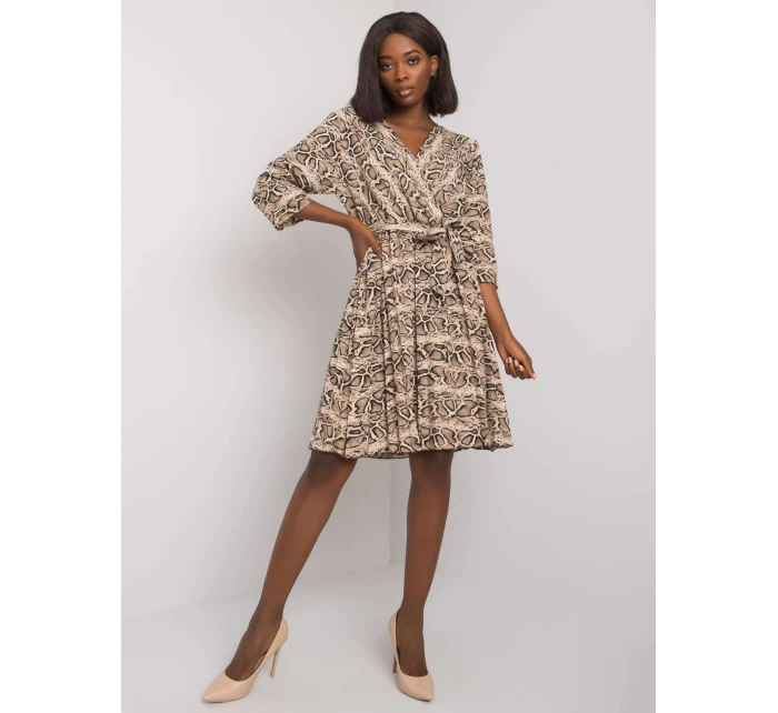 Šaty DHJ SK 11092A 1.91P čierna a béžová Šaty DHJ SK 11092A 1.91P čierna a béžová