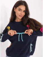 Sweter PM SW model 21295523 granatowy - FPrice Sweter PM SW model 21295523 granatowy - FPrice