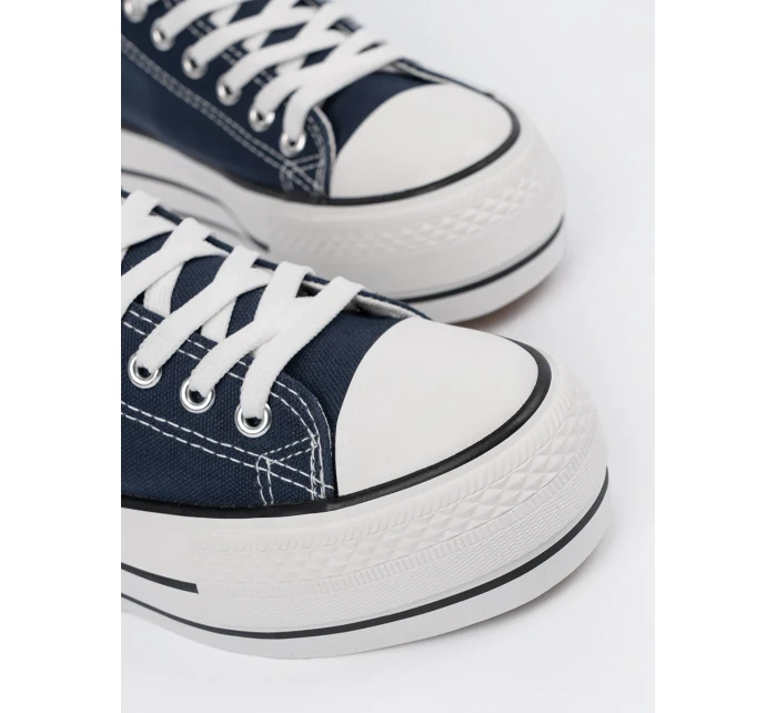 Stylové tenisky dámské tmavě modré platforma Stylové tenisky dámské tmavě modré platforma