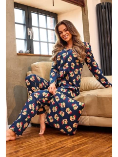 Cornette pyžamo 482/459 Teddy 5 dĺžka/r Vianoce S-2XL dámske nezapnuté