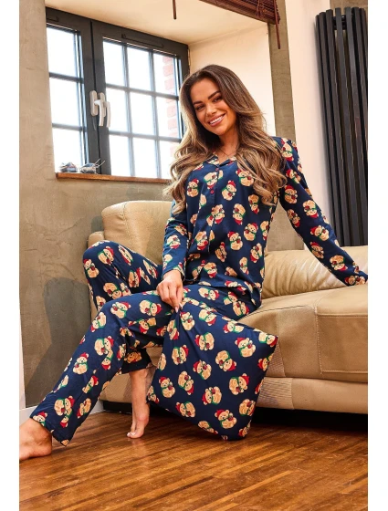 Cornette pyžamo 482/459 Teddy 5 dĺžka/r Vianoce S-2XL dámske nezapnuté