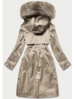 Dámska zimná bunda Teddy beige (b537-46)