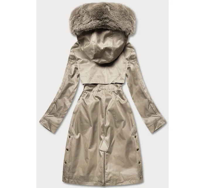 Dámska zimná bunda Teddy beige (b537-46)