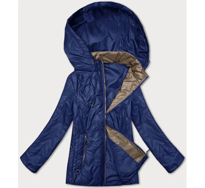 Modrá dámská prošívaná bunda s odepínací kapucí model 20833090 - S'WEST