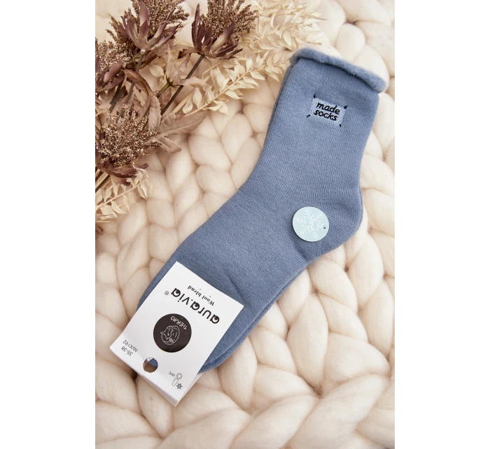 Damskie Grube Skarpety Niebieskie