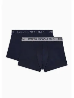 Pánske boxerky 2PACK 111769 3F720 70835 tm. modré - Emporio Armani
