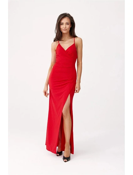 Dlouhé šaty model 20930154 červené - Roco Fashion
