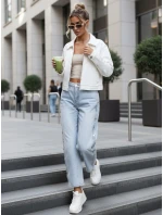 Dámske modré džínsy s vysokým pásom balónového strihu FashionStreet UY2916