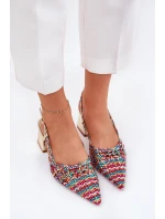 Sandály Na Podpatku S Pletením A  Multikolor model 21689747 - Boto