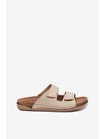 Dámske kožené papuče Inblu AA0005GU Light beige