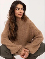 Sweter TW SW BI model 22556690 camelowy - FPrice Sweter TW SW BI model 22556690 camelowy - FPrice