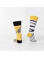 Biele pánske ponožky zebra