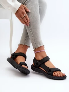 Dámske ľahké športové sandále čierne Lumeria