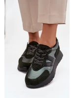 Dámske tenisky na platforme Vinceza - tmavozelené Dámske tenisky na platforme Vinceza - tmavozelené