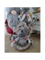 ZARIADENÝ RENNIFER S OSVETLENÝM TORCHOM Sivý 20x35x47CM detské