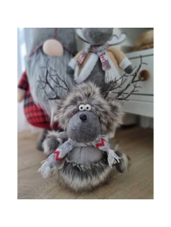 ZARIADENÝ RENNIFER S OSVETLENÝM TORCHOM Sivý 20x35x47CM detské