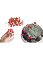 DEKORATÍVNA FIGÚRKA MUCHOTRÁVKY NA DRÔTE 16KS